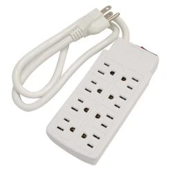 6 Outlet Power Bar With Metal Housing