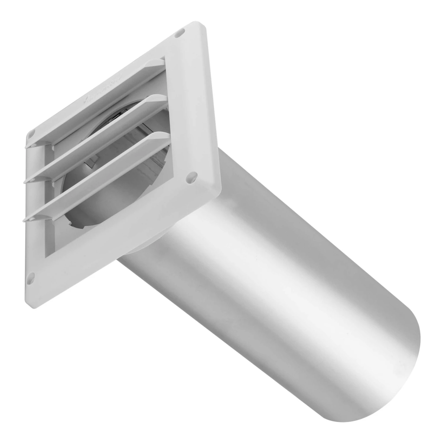 Louvered White Hood & Pipe, 4" 3 Louvered White Hood & Pipe, 4"