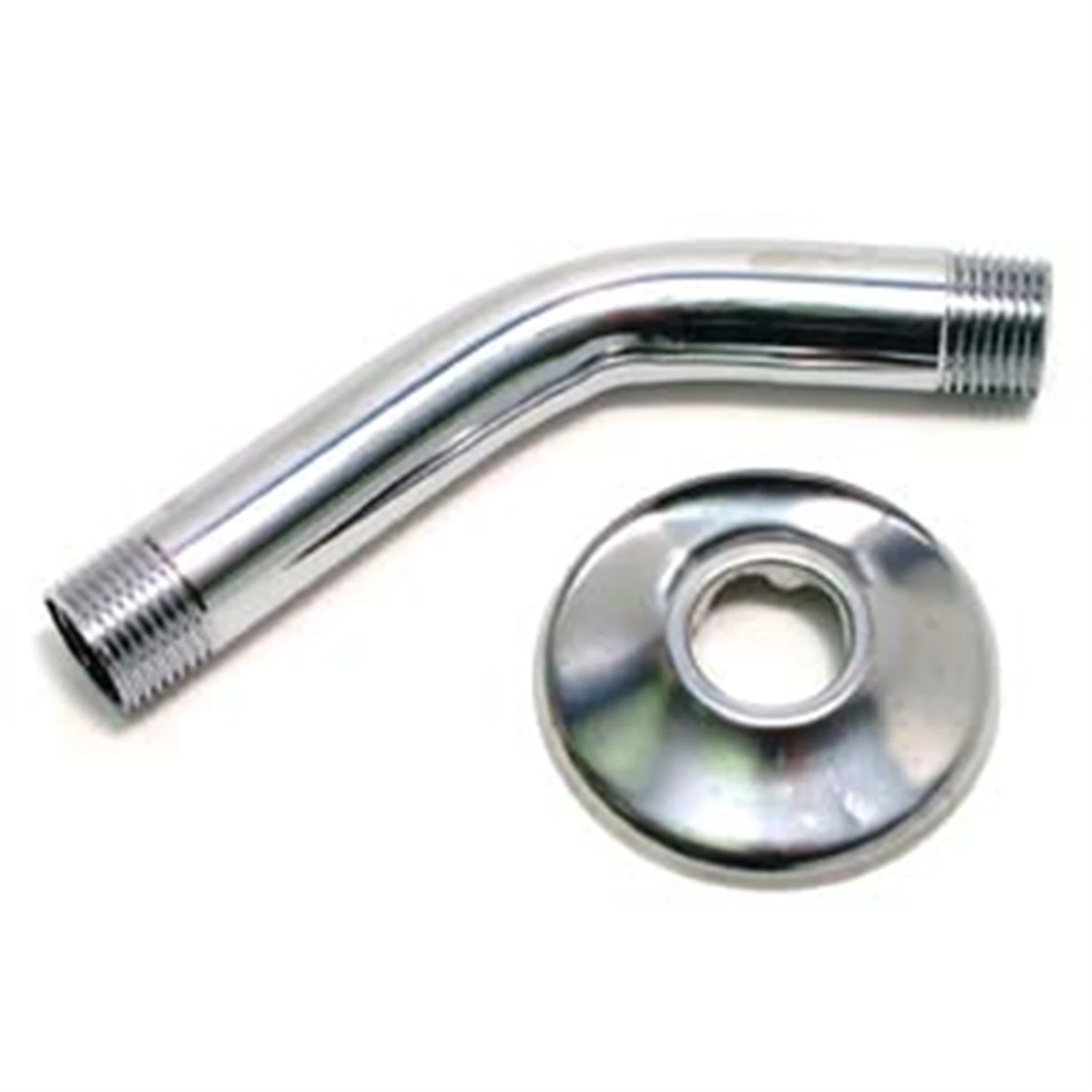 6" Shower Arm With Flange- Chrome 3 6" Shower Arm With Flange- Chrome