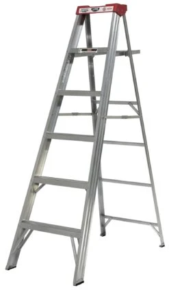 6' Aluminum Step Ladder W/ Tray- 250lb Limit