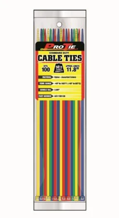 CABLE TIE 11.8"X50LBASST 100PC