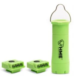 APOLLO GREEN FLASHLIGHT/LANTERN WITH 2 HAT CLIP LIGHTS