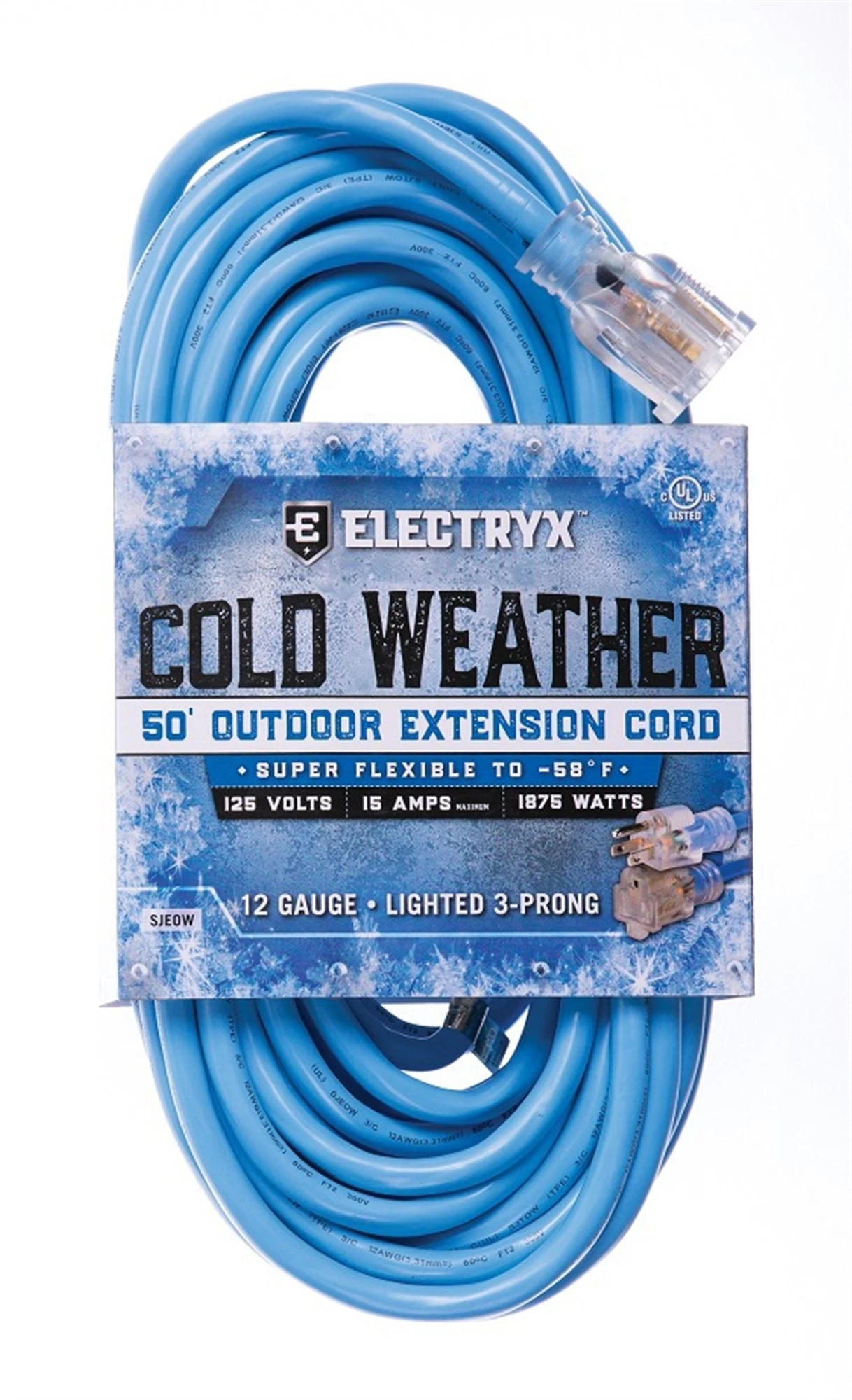 Electryx Cold Weather 50' Outdoor Extension Cord 3 Electryx Cold Weather 50' Outdoor Extension Cord