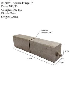 SQUARE HINGE 7"