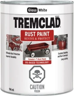 Rust-Oleum Tremclad Rust Paint Gloss White 946ml