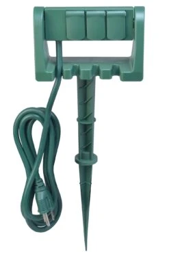 3 OUTLET POWER STAKE 6' CORD