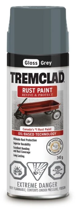 Rust-Oleum Tremclad Rust Paint Grey 340G