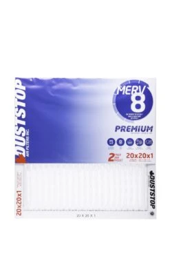 Duststop MERV 8 Furnace Filter 20x20x1 2 Pack