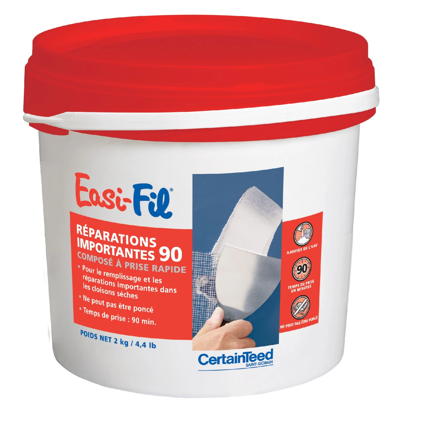 CertainTeed Easi-Fil Heavy Repair 90 2KG 4 CertainTeed Easi-Fil Heavy Repair 90 2KG - Image 2