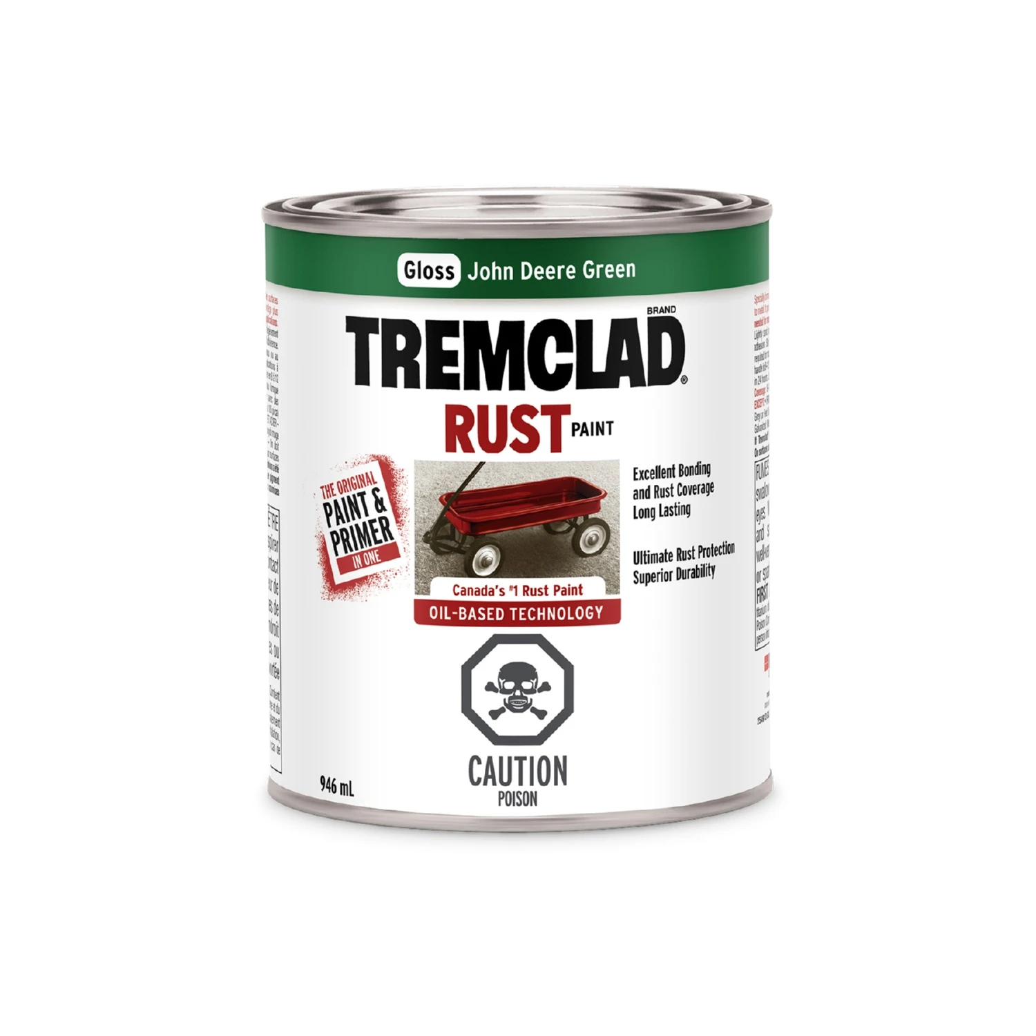 Rust-Oleum Tremclad Rust Paint John Deere Green 946ml 4 Rust-Oleum Tremclad Rust Paint John Deere Green 946ml - Image 2