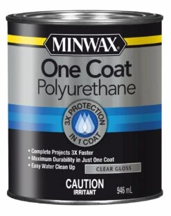 MINWAX® ONE COAT POLYURETHANE| GLOSS| CLEAR| 946 ML