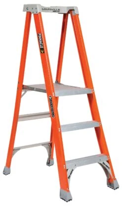 3' FIBERGLASS PRO PLATFORM LADDER