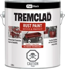 Rust-Oleum Tremclad Rust Paint Flat Black 3.78L